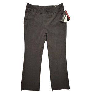 Briggs Comfort Waistband Pull On Pants Office Career Preppy Gray Womens 10 NEW